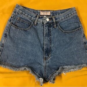 Vintage GUESS Georges Marciano Hi Rise Cheeky Festival Denim Shorts